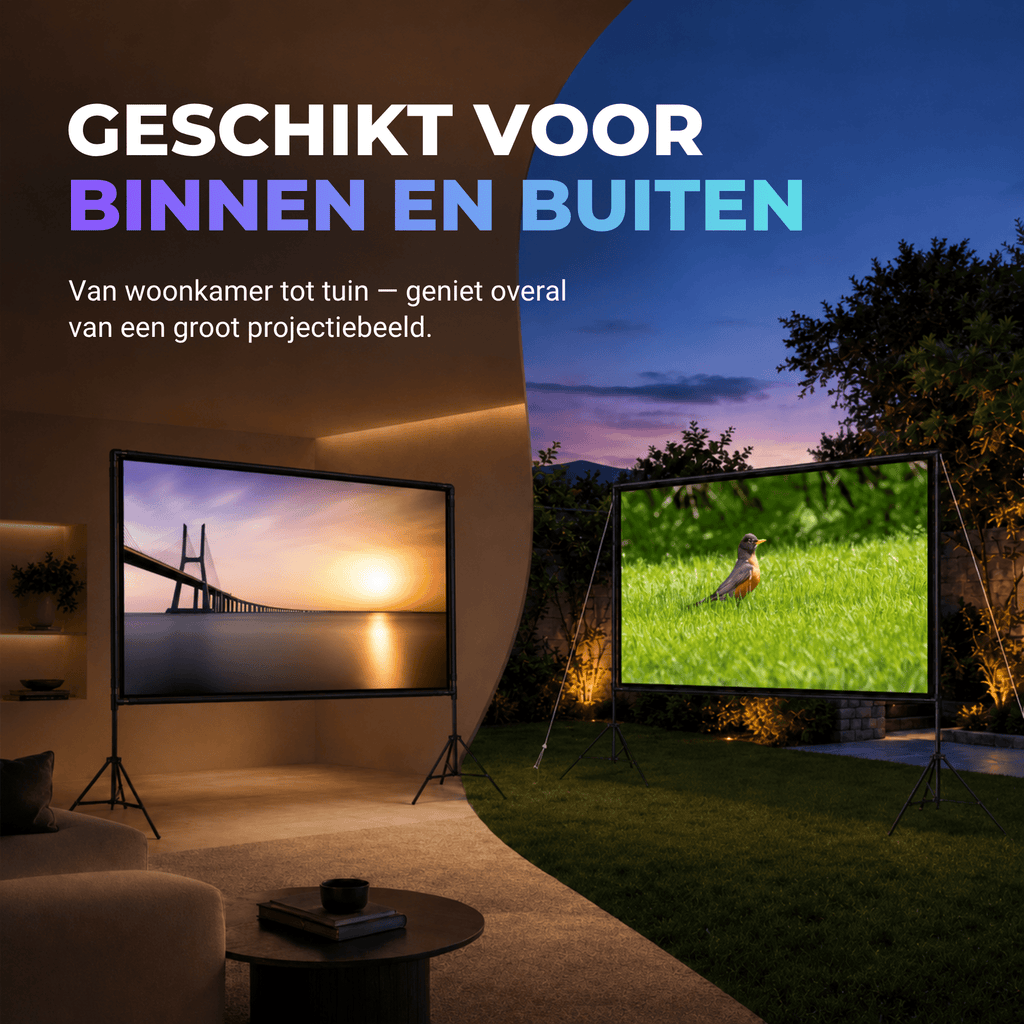 Lumenix Projectiescherm Wit Plus – 100 inch - Lumenix