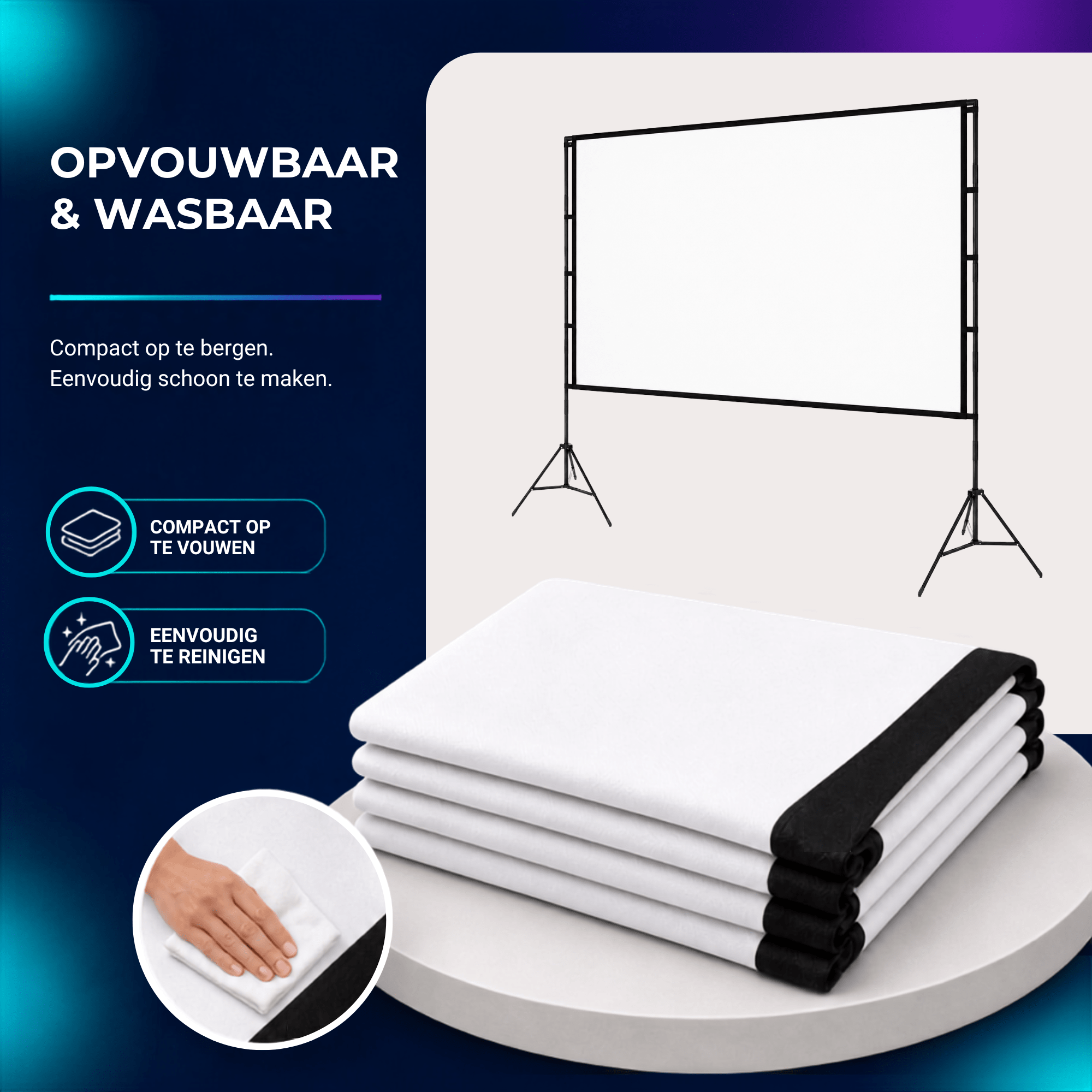Lumenix Projectiescherm Wit Plus – 100 inch - Lumenix