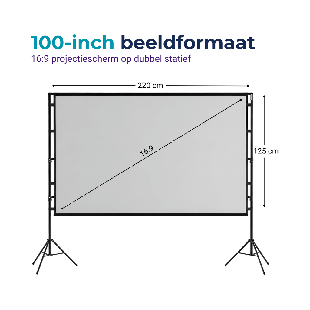 Projectiescherm ALR Plus 100 inch - Lumenix