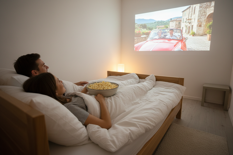 Filmavond in bed