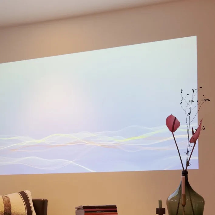 Met autofocus: dezelfde muur met een recht en scherp beeld